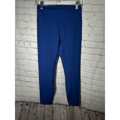 LULULEMON  LADIES BLUE LEGGINGS SZ (8)  EUC GENTLY WORN