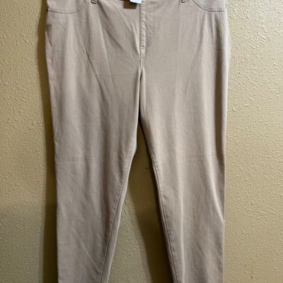 TIME AND TRU LEGGINGS SZ XXL (20) BEIGE STRETCH PULL ON