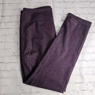 Duluth Trading NoGa Womens Pull On Leggings LX31 Purple Pockets Ankle Stretch