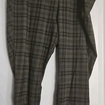 Women’s Plus Size Torrid Plaid Leggings Size 4 Green 44-46