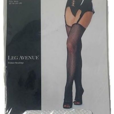 Fishnet Thigh High Stockings - Lot of 14 Pairs  - White - One Size Hosiery