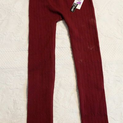 One Step Up Women's Lined Textured Leggings SV3 Burgundy Size S/M NWT