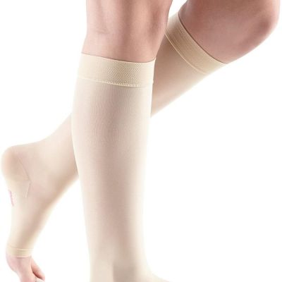 MEDIVEN Sheer & Soft Calf Open Toe Compression Stockings Pick Size & Color 20-30