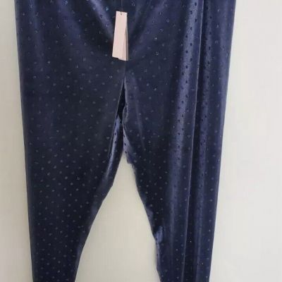 NWT Victoria Secret Leggings Lounge Velvet Embellished Glitter Dot Size Small