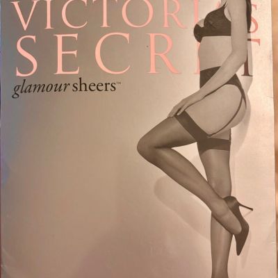 VICTORIA'S SECRET STOCKINGS MEDIUM, Glamour Sheers, Signature Lace 2 Pr Pack