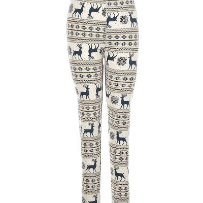 LA12ST Women Ivory Leggings One Size Plus