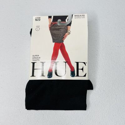 Hue Super Opaque Tights Size 1 - New With Tags 1 Pair Pack Black