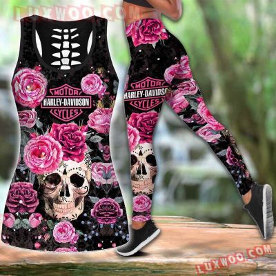 Harley--Davidson Limited Edition Woman Tanktop Legging 3D All Over Print S-5XL