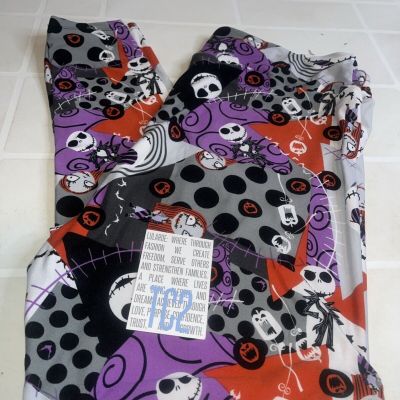 Pre-owned Tc2 Lularoe Leggings Colorful Nightmare Before Christmas