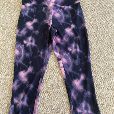 New Terra Sky Women's Plus Size 0X(14W) Tie Dye  Printed Capri Leggings