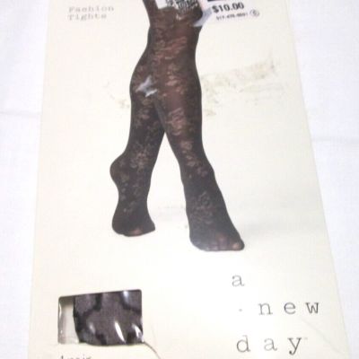 a. new day Ladies' fashion tight-sz S/M-blk flo-NWT-fit 4'11