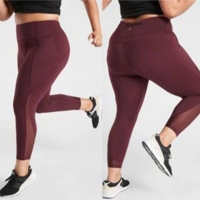 Athleta Size 3X Leggings in Burgundy