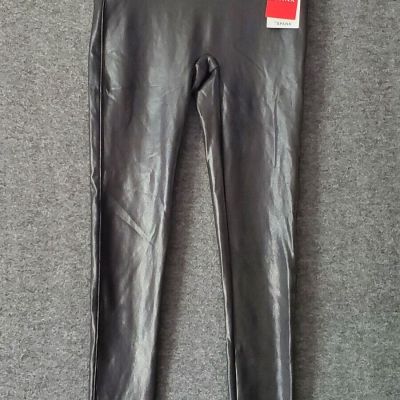 Spanx Faux Leather Leggings Womens Size Medium Black NWT