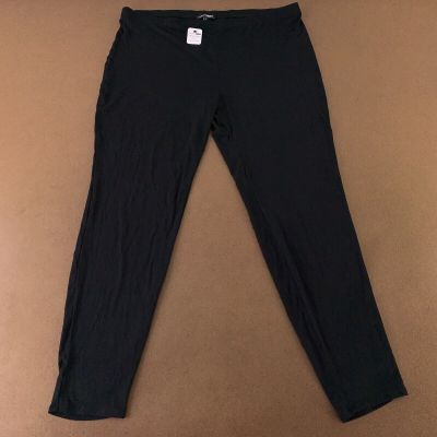 Fashion Nova Women's Size 3X Black Jersey High Rise Pull On Leggings NWT