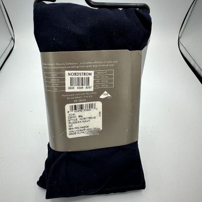 NORDSTROM MICROFIBER TIGHTS NAVY BLUE WOMENS Q3 HEIGHT 5'4-6'3 BRAND NEW