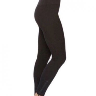 Spanx Seamless Side Zip Accent Black Leggings Style A297851 Sz M