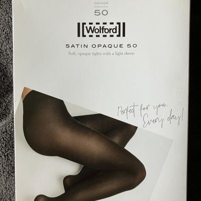 Wonderful Wolford SATIN OPAQUE 50 Tights Dark Green  XL Extra Large