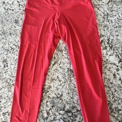 Women’s Shefit Bright Pink Red Leggings Pants Size 1 Luxe