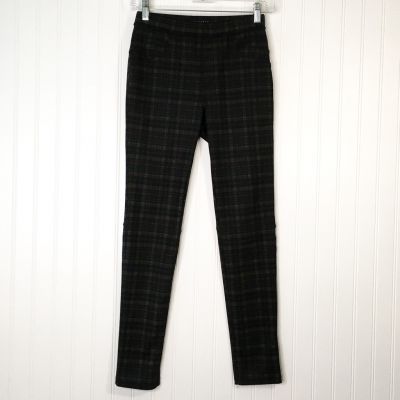 Sanctuary Womens Grease Leggings Black Plaid Stretch Pull On Side Pockets XS