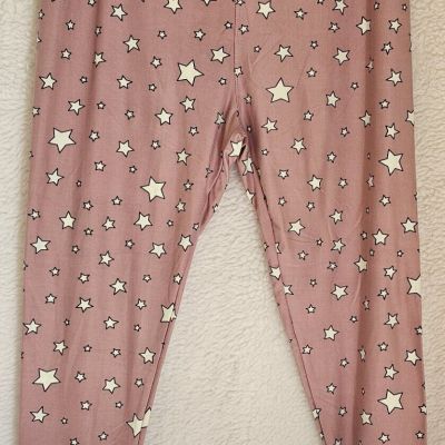 LuLaRoe Womens Leggings Pants Size TC2 Plus Multicolor Stars Sueded