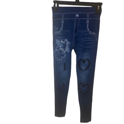 Fashion Denim Jeans Women’s Slim Fit Leggings Elastic Size S