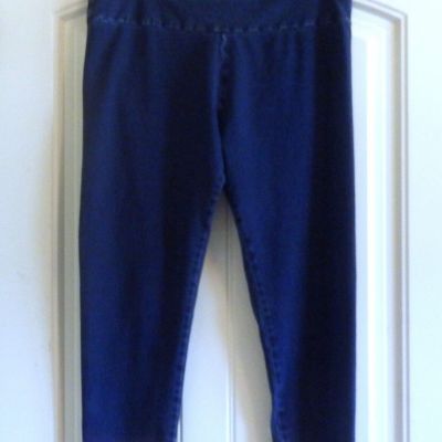 J. Jill Indigo Crop Women's Slim Pure Jill Elastic Waist Pull ON Navy Pants SZ M