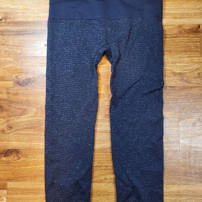 chico's zenergy leggings slimming Navy Blue Silver Thread NWT Size 3 16/18