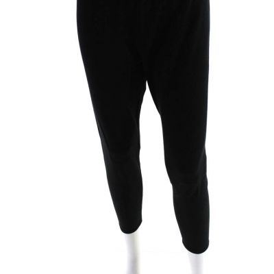 Eileen Fisher Womens Elastic Waistband Knit Cropped Leggings Black Size PL