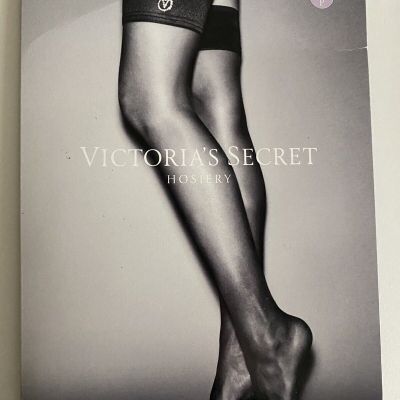 Victoria Secret Stockings Logo Crystal Thigh Highs Light Pink XS 20 Den