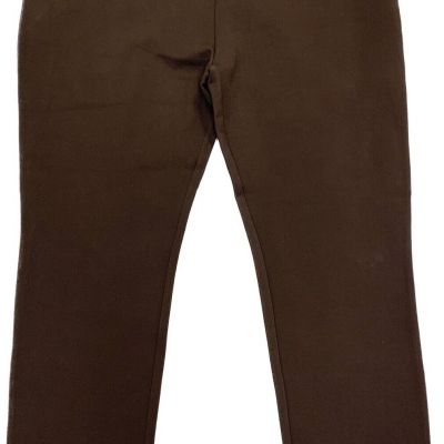 Soft Surroundings Legging Pants Chocolate Brown Pull On 2X Plus Size