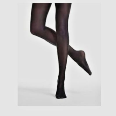 Vintage Danskin Seamless Size A Black Nylon Tights Pantyhose New Old Stock