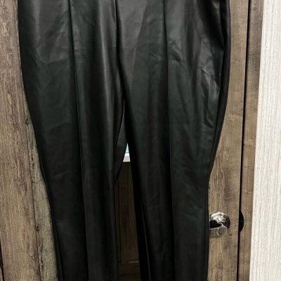 Nine West faux leather look leggings Black Size Large