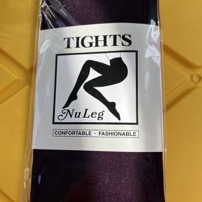 New Footed Opaque Purple Pantyhose Tights Lot One Size Fits 5’-5’8”, 100-165 Lbs