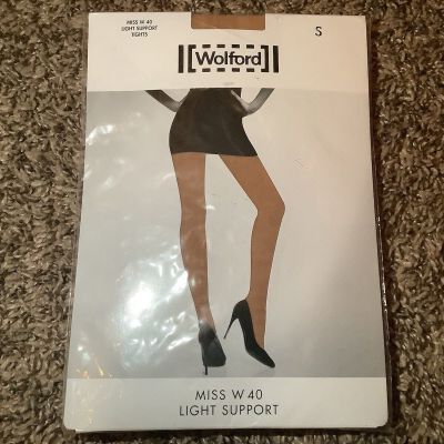 Wolford miss w 40 light support tights, color gobi, size: S