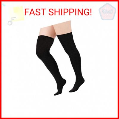 Zando Women Plus Size Thigh High Stockings Over the Knee Thin Tube Socks Long Sp