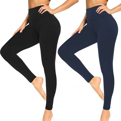 Soft Leggings for Women - High Waisted Tummy Control No See through Workout Yoga