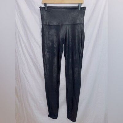 Spanx Black Faux Leather Leggings size 1X tall