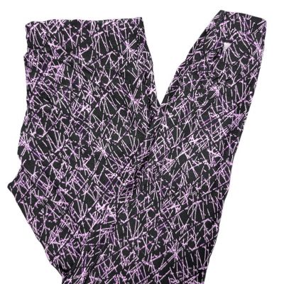 Calvin Klein Black/Blue and Purple Foil Print Leggings Style Women's Small