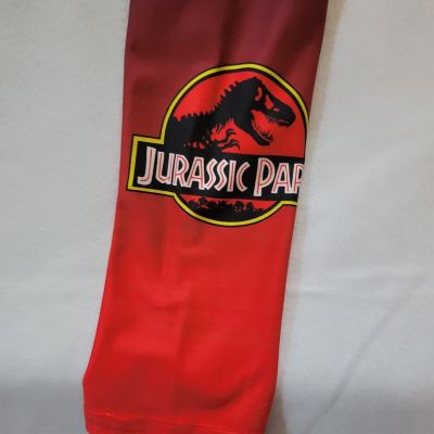 Licensed UNIVERSAL STUDIOS Jurassic Park Legging Pants Stretch Black Red Size Md