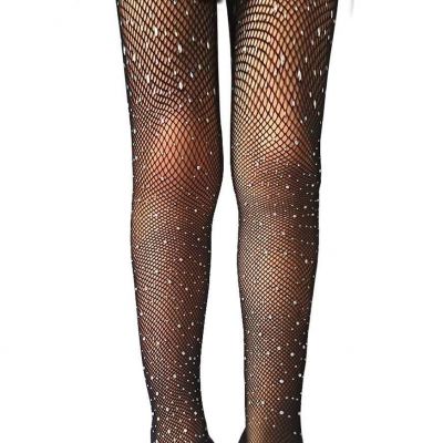 Girls Tights Children's Fishnet Tight 12 Colors Sparkle Rhinestone Hollow Out...