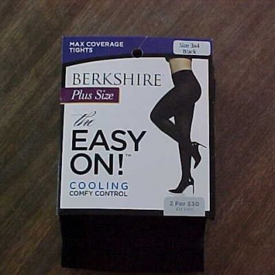 BERKSHIRE PLUS SIZE EASY ON COOLING TIGHTS BLACK SIZE 3 X 4  STYLE 5036