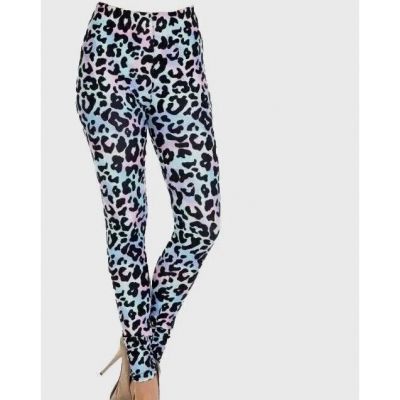 Leggings Ultra Soft tie dye Leopard Stylish Pants Size XL 26x27 athleisure