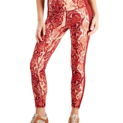 allbrand365 designer Womens Activewear Snakeskin-Print 7/8 Leggings,Small