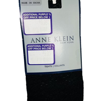 Anne Klein New York Black Tights Small Medium Textured Vintage