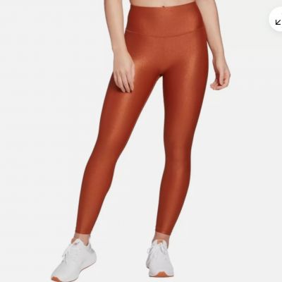 Calia Metals Energize 7/8 Leggings Copper Foil Metallic Shine Size M Workout