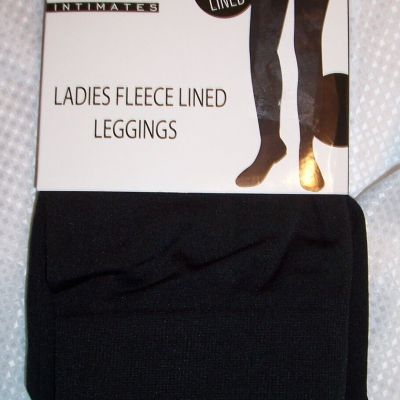 SEVEN APPAREL INTIMATES PLUS Size 2X Fleece Lined BLACK LEGGINGS NEW