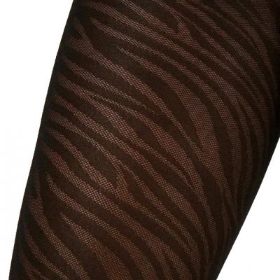 INC International Concepts Women's Black Zebra Tights Sizes S/M