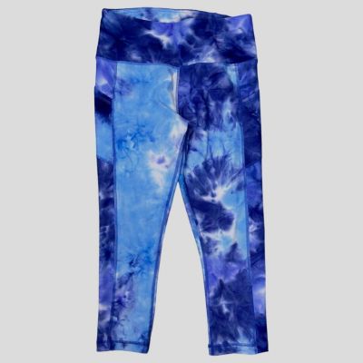 Women's VOGO Athletica Tie-Dye Blue Capri Workout Leggings Size Medium