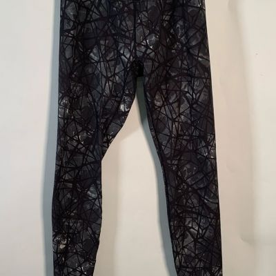 Spyder Women's Gray/Black Patterned Activewear Leggings Size M