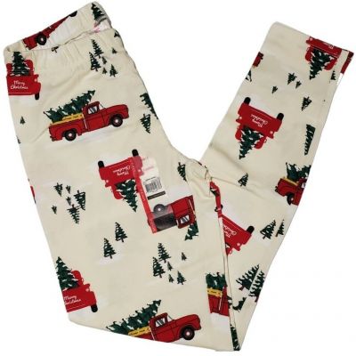 No Boundaries NOBO Juniors Christmas Tree Truck Holiday Ankle Leggings NWT Small